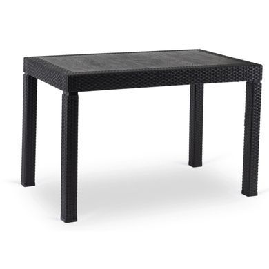 Комплект садових меблів MEBEL ELITE стіл FARGO + 4 стільці MUSA Чорний