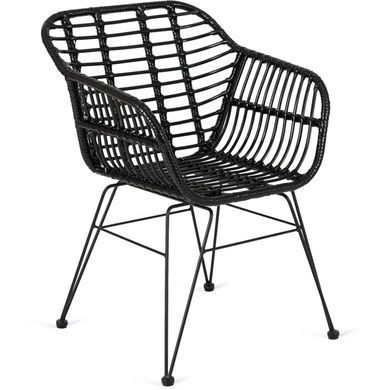 Комплект садових меблів MEBEL ELITE стіл FARGO + 4 стільці MUSA Чорний
