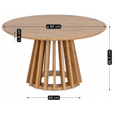 Журнальный столик HARPER MAX MEBEL ELITE 80x80 Дуб реальная фотография