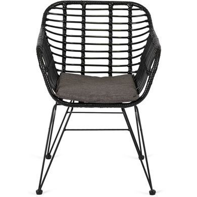 Комплект садових меблів MEBEL ELITE стіл FARGO + 4 стільці MUSA Чорний