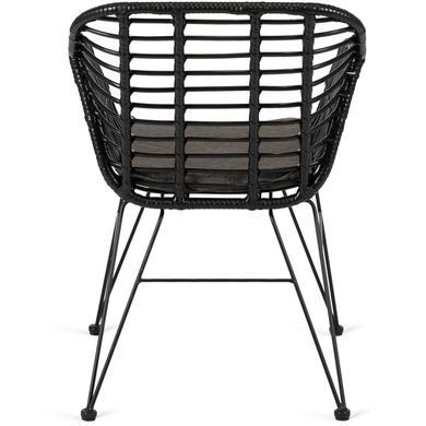 Комплект садових меблів MEBEL ELITE стіл FARGO + 4 стільці MUSA Чорний