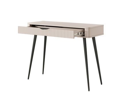 Стол туалетный Perfect Home Ланте/Lante 1S/100 с 1 ящиком и черными ножками Беж реальная фотография