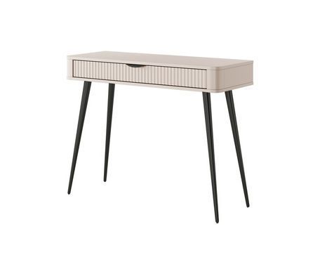 Стол туалетный Perfect Home Ланте/Lante 1S/100 с 1 ящиком и черными ножками Беж реальная фотография
