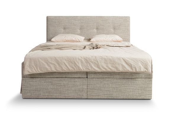 Ліжко (з подвійним підйомним механізмом та матрацом) Perfect Home Сара Покет / Sara Pocket 180x200 з м'яким ізголів'ям двоспальне жива фотографія