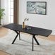 Стол NOREEN CERAMIC Intarsio 140(200)*80 черный/черный