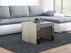 Журнальный столик TESS MINI 60x60 Cama Дуб Сонома Мат / Черный Глянец