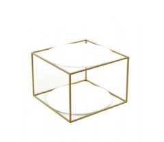 Журнальный стол Cube Arhome 50x50 Белый/Золото