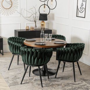 Стул бархатный MEBEL ELITE ELENA Velvet Зеленый реальная фотография