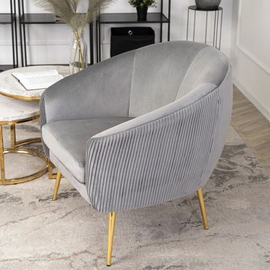 Кресло мягкое STELLA Velvet MEBEL ELITE Серый