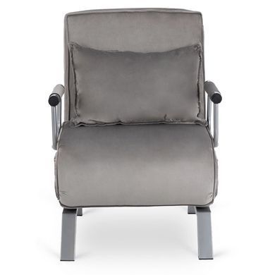 Кресло раскладное MEBEL ELITE BART Velvet Серый