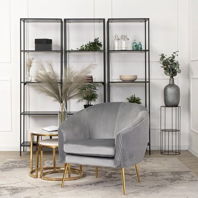 Кресло мягкое STELLA Velvet MEBEL ELITE Серый