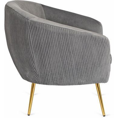Кресло мягкое STELLA Velvet MEBEL ELITE Серый