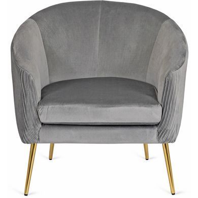 Кресло мягкое STELLA Velvet MEBEL ELITE Серый