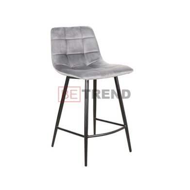 Полубарный стул MILA H-2 Velvet Signal Серый реальная фотография