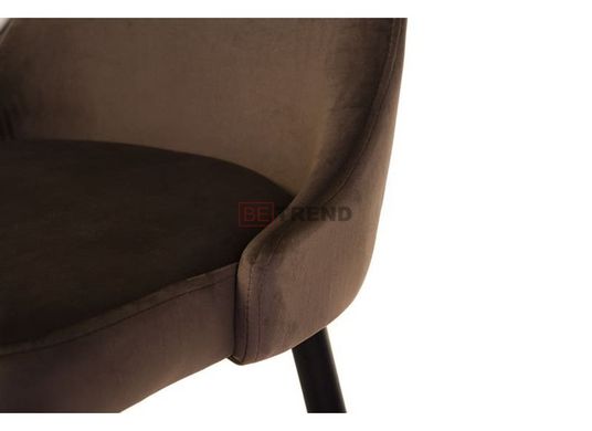 Полубарный стул B-128 Vetro Мокко Вельвет реальная фотография