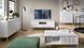 Тумба під телевізор Perfect Home Нова / Nova 1-дверна з 2 ящиками і золотими ніжками RTV154 Білий