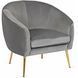 Кресло мягкое STELLA Velvet MEBEL ELITE Серый