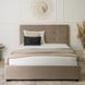 Кровать двуспальная бархатная 140x200 MEBEL ELITE TINGA Velvet Беж