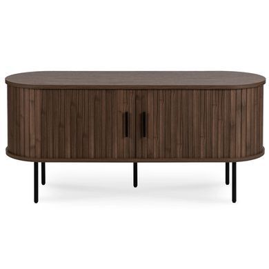 ТВ Тумба MEBEL ELITE TRISH 120 Орех реальная фотография