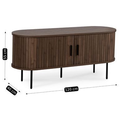 ТВ Тумба MEBEL ELITE TRISH 120 Орех реальная фотография