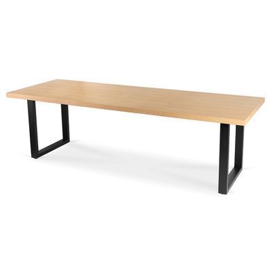 Комплект стіл MEBEL ELITE EDWIN 160(260)х90 см Дуб Золотий / Чорний +6 стільці IRYS Чорний реальная фотография