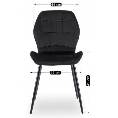 Комплект стіл MEBEL ELITE EDWIN 160(260)х90 см Дуб Золотий / Чорний +6 стільці IRYS Чорний реальная фотография