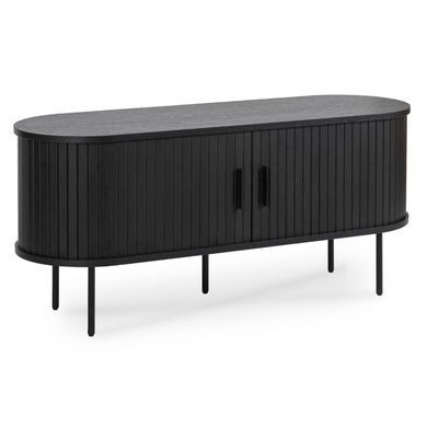 ТВ Тумба MEBEL ELITE TRISH 120 Чорний жива фотографія
