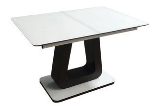 Стол раскладной DAOSUN DT 8104 120(160)x80 Ультра-Белый Мат / Венге реальная фотография