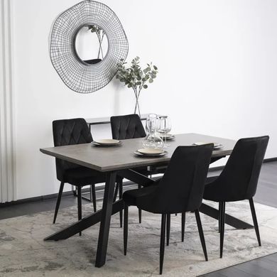 Стол раскладной MEBEL ELITE HAMILTON 160(200)х90 Серый бетон реальная фотография
