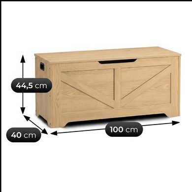 Комод з функцією сидіння / тумба для взуття MEBEL ELITE MARGOT 100 см дуб жива фотографія