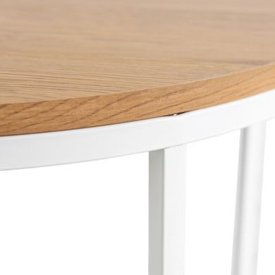 Журнальний столик HANTEL MEBEL ELITE 70x70 Дуб золотий/ Білий жива фотографія