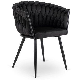 Стул бархатный MEBEL ELITE ELENA Velvet Черный реальная фотография
