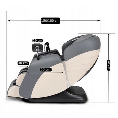 Масажне крісло MEBEL ELITE SX ULTRA PRO екошкіра Сірий
