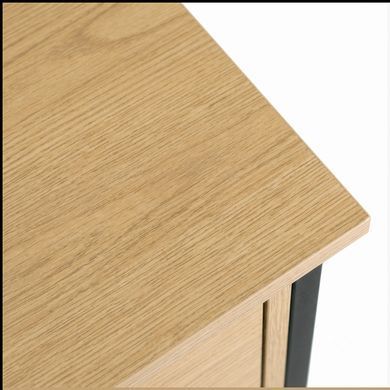 Тумба для взуття MEBEL ELITE AMAYA 70 см дуб/чорний жива фотографія