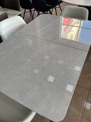 Стіл розкладний TM-76 VETRO 120(150)x80 Лаціо / Бланко Мармур жива фотографія