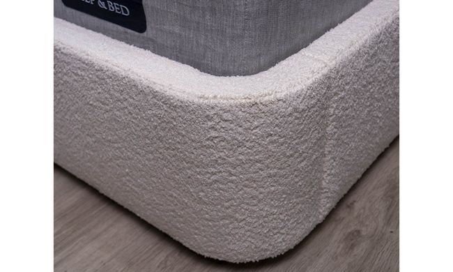 Ліжко АФІНА Prestol 160x200 Букле Молочний жива фотографія