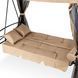Садова гойдалка з москітною сіткою Mebel Elit CARMEN 237x150x256 см Бежевий