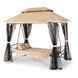 Садова гойдалка з москітною сіткою Mebel Elit CARMEN 237x150x256 см Бежевий