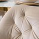 Стілець оксамитовий MEBEL ELITE RAYA Velvet крем/ золотий
