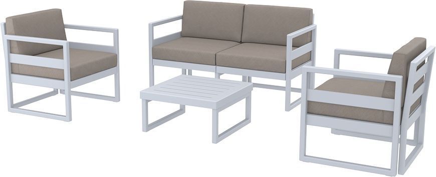 Комплект меблів для тераси Siesta Onto Mykonos Lounge Set Gray Сірий жива фотографія