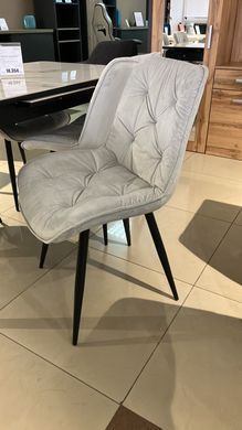 Стул STYLE Velvet Intarsio Светло Серый реальная фотография