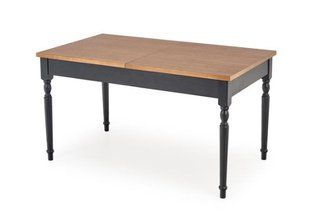 Стол раскладной ROCOCO Halmar 140(220)x80 Темный Дуб/Черный реальная фотография