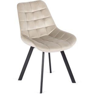Стул бархатный MEBEL ELITE RICK Velvet Кремовый реальная фотография