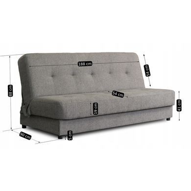 Диван MEBEL ELITE ARUBA 188 см Серый