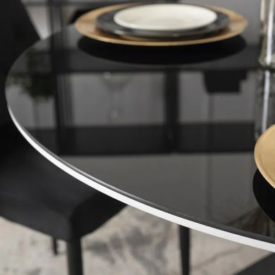 Стіл круглий MEBEL ELITE ALLEN 120 см Чорний жива фотографія