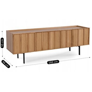 ТВ Тумба MEBEL ELITE BERGAMO 160 Дуб реальная фотография