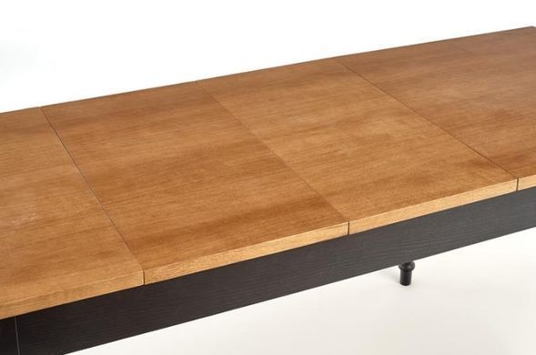 Стол раскладной ROCOCO Halmar 140(220)x80 Темный Дуб/Черный реальная фотография