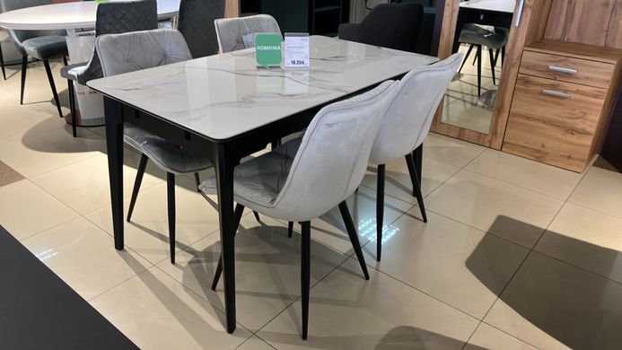 Стул STYLE Velvet Intarsio Светло Серый реальная фотография