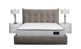 Кровать ТЕАНА Velvet Prestol 180x200 Беж реальная фотография