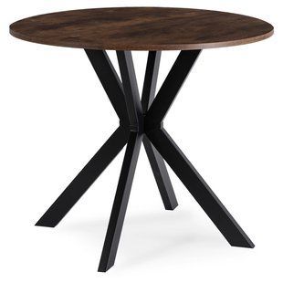 Стіл MEBEL ELITE LAUREN 90X90 дуб рустик / чорний жива фотографія